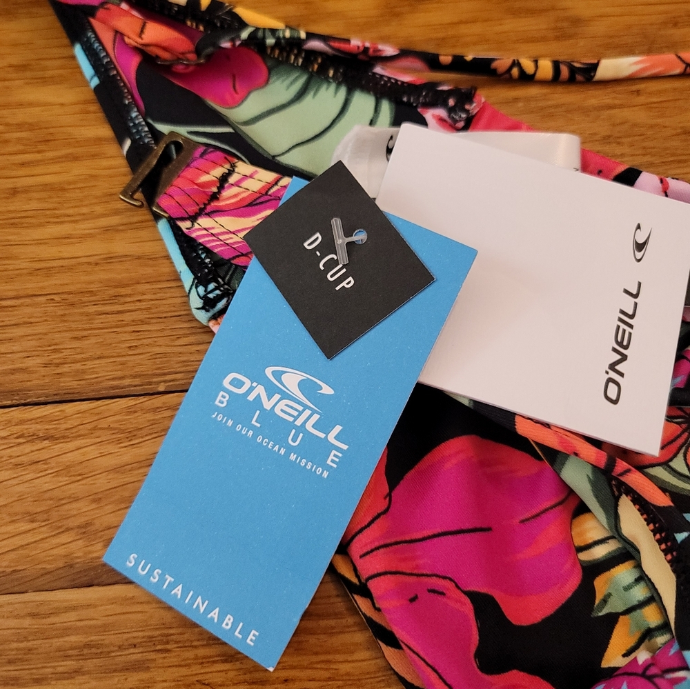 O'Neill Reina Tropical Malibu Bikini Top Size XL - Picture 7 of 12